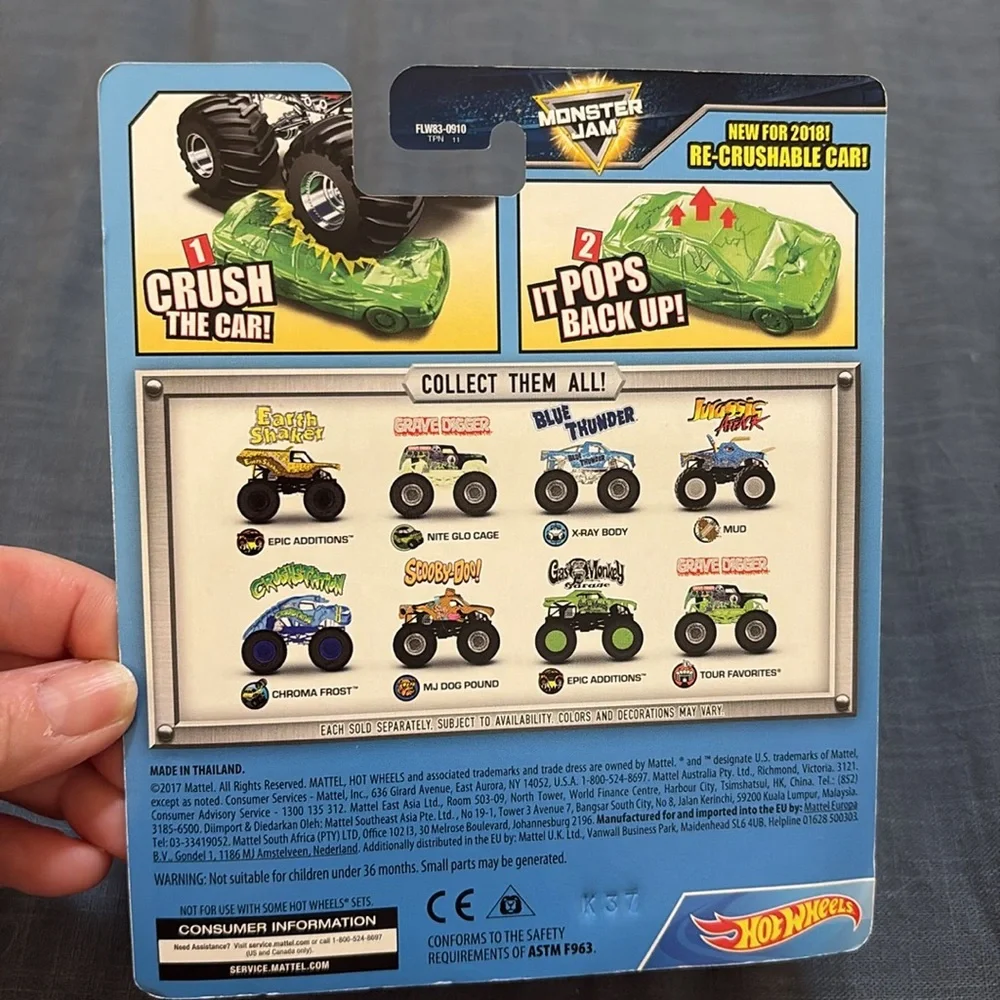 Hot wheels, monster jam includes recrushable car, gas monkey garage - Picture 5 of 5